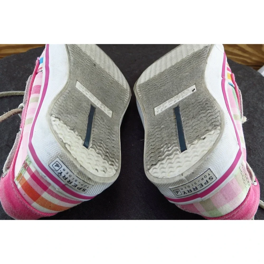 Sperry‎ Top-Sider Youth Girls Shoes Size 4.5 M Pink Boat Shoe Fabric